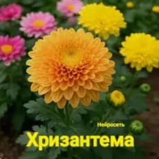 Обложка: Нейросеть - Хризантема